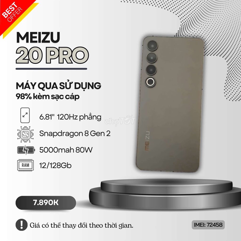 📳 MEIZU 20 PRO ĐEN 12/128GB