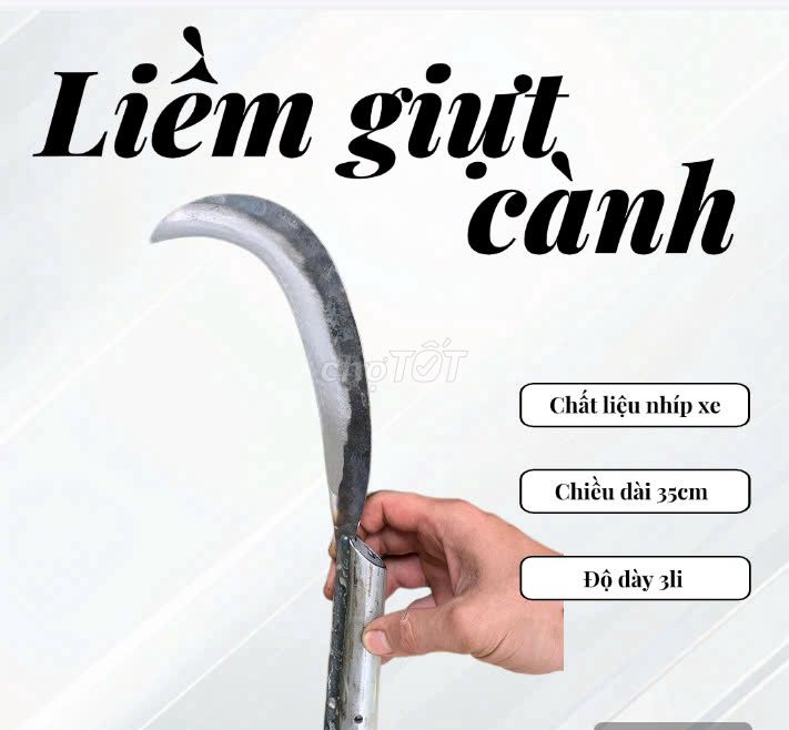 LIỀM NHÍP GIỰT CÀNH TRÊN CAO, CU LIÊM DỌN CÀNH CÂY. Mua bán Đồ chuyên dụng, Giống nuôi trồng tại Huyện Cam Lâm Khánh Hòa được đăng bởi LÒ RÈN CAM LÂM hình 2
