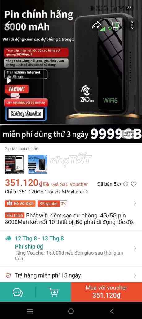 Bộ Phát Wifi ZKO, tích hợp sạc dự phòng. Mua bán Phụ kiện (Màn hình, Chuột...) tại Quận Ngũ Hành Sơn Đà Nẵng được đăng bởi Dương Cao Đào hình 1
