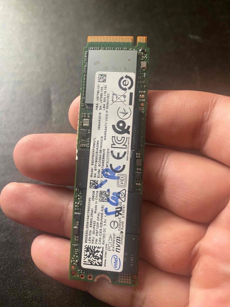 SSD M2 Nvme 256G Intel Good zin sẵn Win 10 Pro