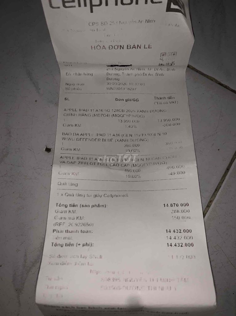 Apple iPad 11 A16 5G 128GB Xanh. Mua bán Máy tính bảng tại Thành phố Dĩ An Bình Dương được đăng bởi Bevis hình 1