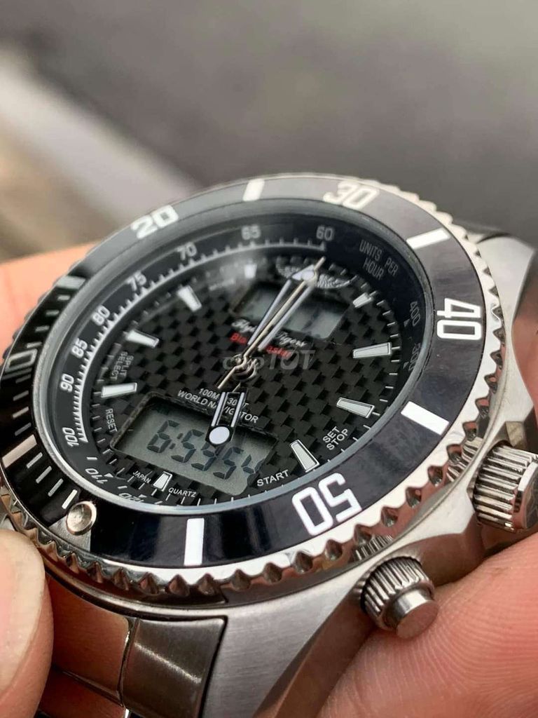 FLY.ING TIGER 

- Mặt 42,5mm

- Dial vân Carbon kh