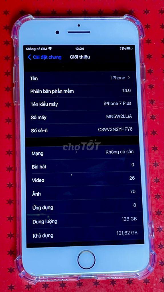 iPhone 7 Plus 128GB Vàng hồng. Mua bán Điện thoại tại Huyện Bình Chánh Tp Hồ Chí Minh được đăng bởi Tuan Nguyen hình 1