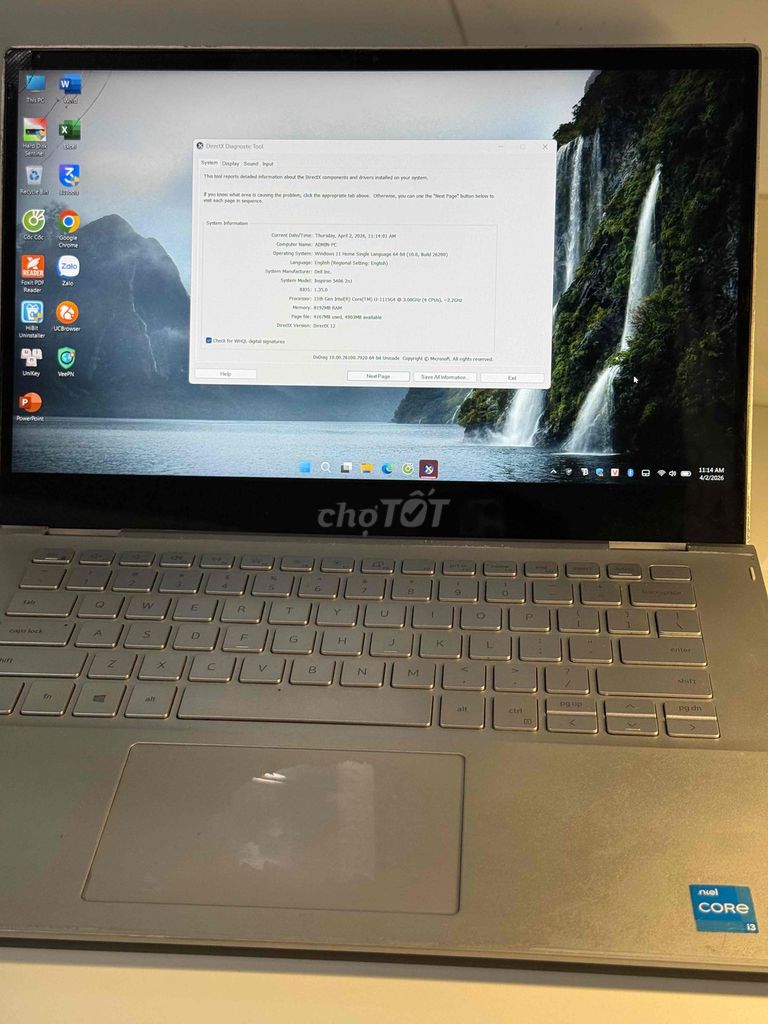 Dell Inspiron 5406 i3 8GB/256GB. Mua bán Laptop tại Quận Bình Tân Tp Hồ Chí Minh được đăng bởi huynh trung hình 1