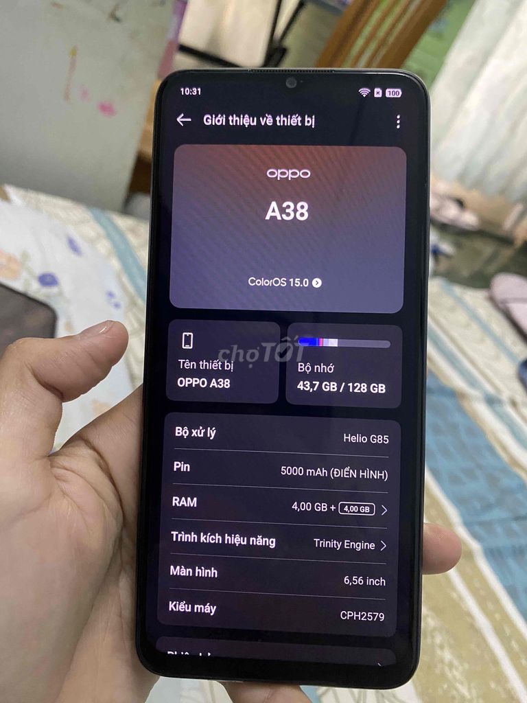 OPPO A38 128GB Đen. Mua bán Điện thoại tại Quận Gò Vấp Tp Hồ Chí Minh được đăng bởi Ngọc Phước hình 1