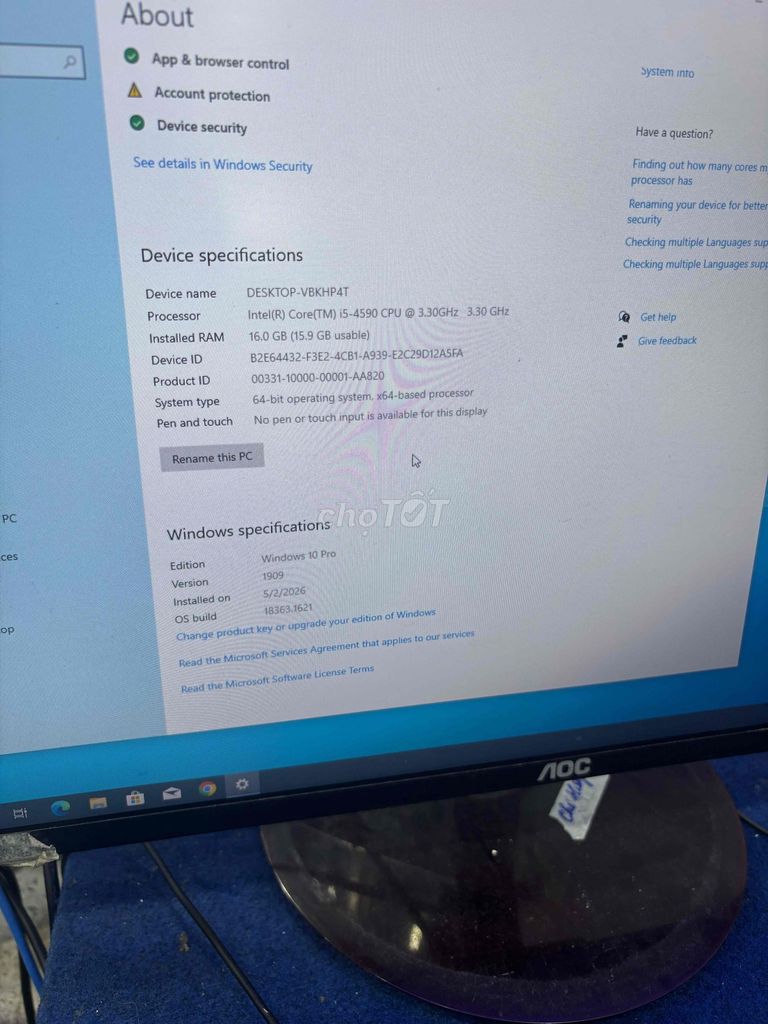 case i5 4590, ram 16b, ssd 256gb, card wifi. Mua bán Máy tính để bàn tại Huyện Tiên Du Bắc Ninh được đăng bởi Nguyễn Phú Giảng hình 1