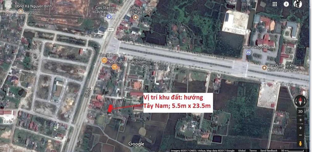 Lô đất thổ cư gần Tiểu học Trúc Lâm, thị xã Nghi Sơn, gần Quốc Lộ 1A