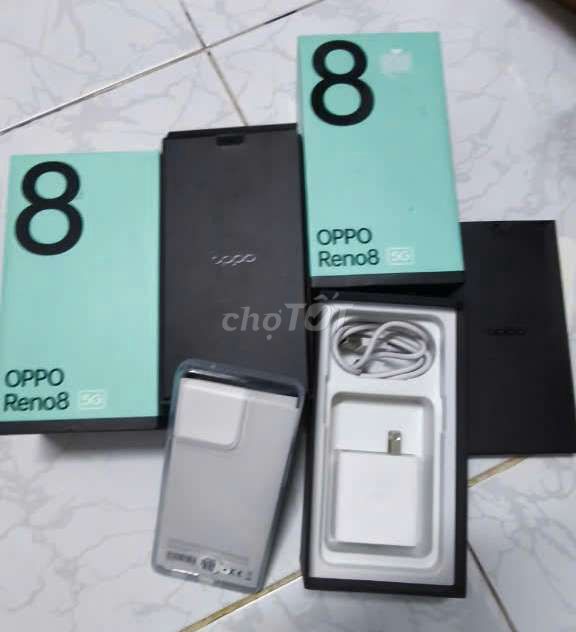 Oppo reno 8 5g ram8/256 zin hãng full phu kiệnzin