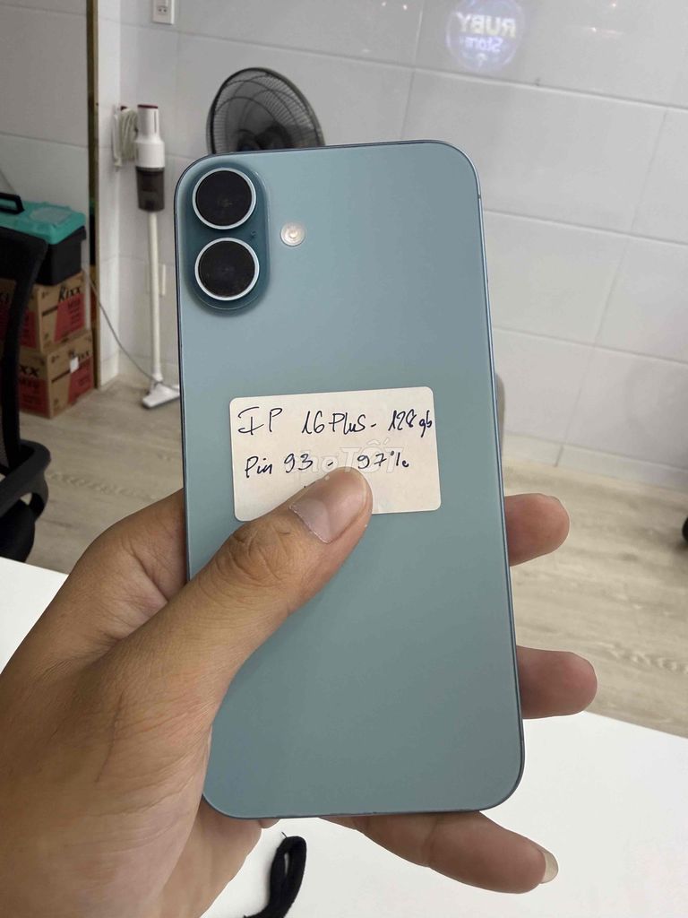 Apple iPhone 16 Plus 128GB Xanh pin 93%. Mua bán Điện thoại tại Quận 4 Tp Hồ Chí Minh được đăng bởi Nguyễn Thị Minh hình 1