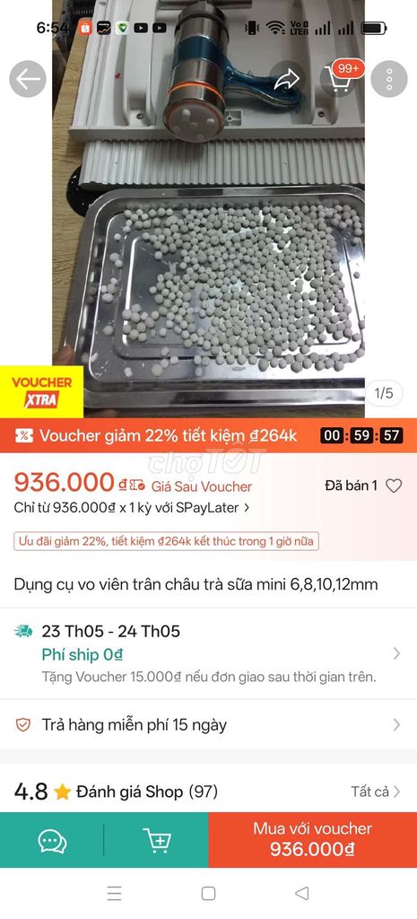 Dụng cụ làm trân châu 6-12mm Mới. Mua bán Dụng cụ nhà bếp tại Thành phố Vũng Tàu Bà Rịa - Vũng Tàu được đăng bởi Đặng Bình Minh hình 1