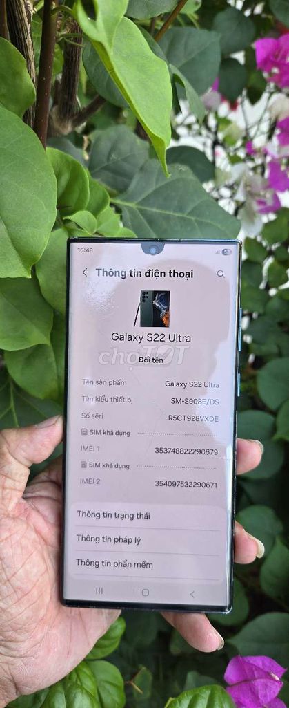 Galaxy S22 Ultra 128GB Việt Nam zin toàn bộ. Mua bán Điện thoại tại Quận 8 Tp Hồ Chí Minh được đăng bởi Thiên Hòa mobile  hình 1