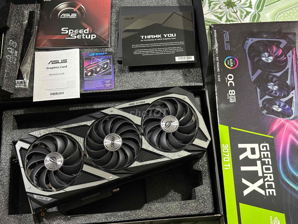 Card đồ họa ASUS ROG Strix 3070Ti 8GB Đen. Mua bán Linh kiện (RAM, Card...) tại Huyện Xuyên Mộc Bà Rịa - Vũng Tàu được đăng bởi Tiến Đạt hình 1