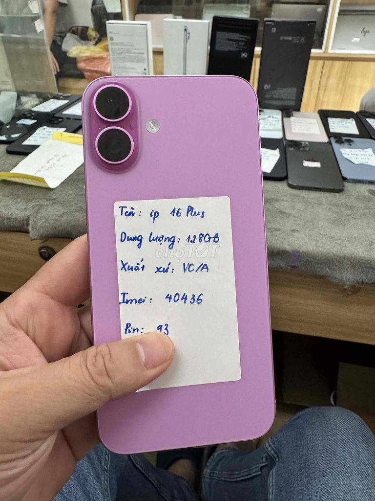 iPhone 16 Plus 128GB Tím Đã sử dụng 93%. Mua bán Điện thoại tại Quận Đống Đa Hà Nội được đăng bởi Lê Khuyến hình 1