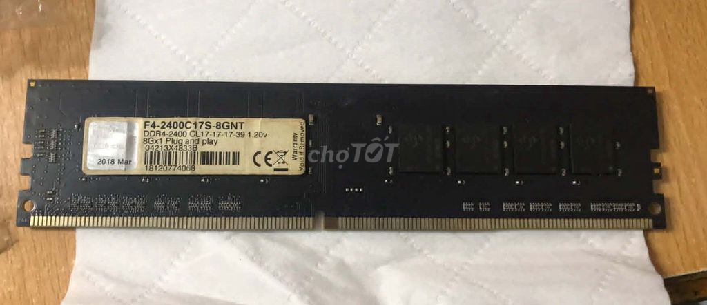 RAM 8GB DDR4 2400 MHz. Mua bán Linh kiện (RAM, Card...) tại Huyện Đan Phượng Hà Nội được đăng bởi Mạnh Đào hình 1