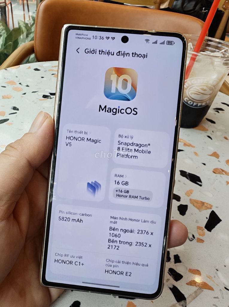 Honor Magic V5 16/512GB Vàng, bản QT. Mua bán Điện thoại tại Quận Ba Đình Hà Nội được đăng bởi Tuấn Anh hình 1