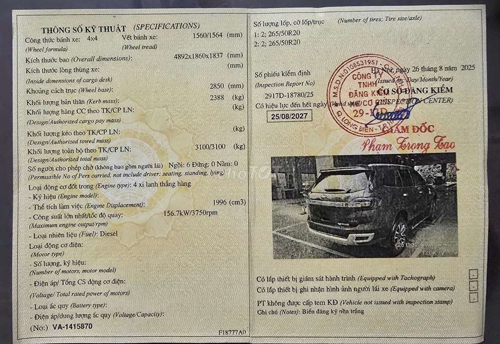 Ford Everest 2020 2.0 Bi-Turbo Titanium 4x4. Mua bán Ô tô tại Quận Hà Đông Hà Nội được đăng bởi Phùng Bảy hình 12