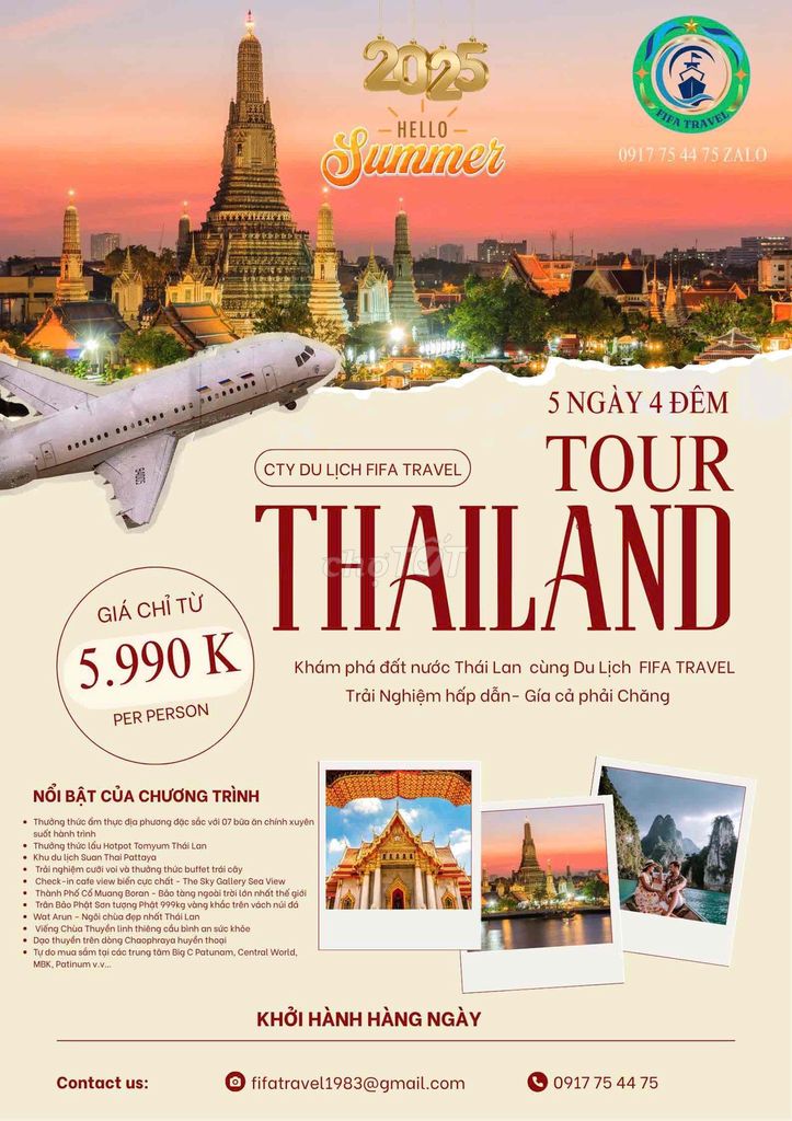 Du Lịch Thái Lan Giá rẻ.. Du lịch tại Quận Bình Tân Tp Hồ Chí Minh được đăng bởi DU LỊCH FIFA TRAVEL hình 2