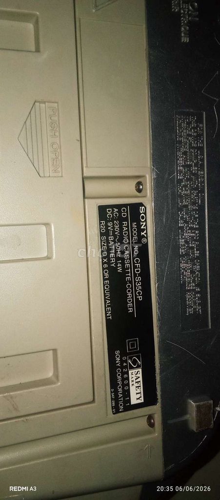 Đài cassette CD Sony CFD-S35CP. Mua bán Tivi, Âm thanh tại Huyện Nhơn Trạch Đồng Nai được đăng bởi Bao hình 1