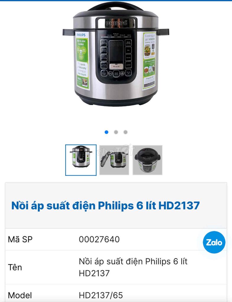 Nồi áp suất đa năng chính hãng Philips HD2137/65