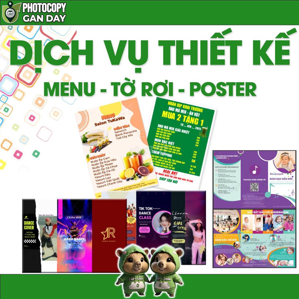 [THIẾT KẾ MENU - TỜ RƠI - POSTER] GIÁ TỐT. Dịch vụ tại Huyện Bình Chánh Tp Hồ Chí Minh được đăng bởi Photocopy Gần Đây hình 1