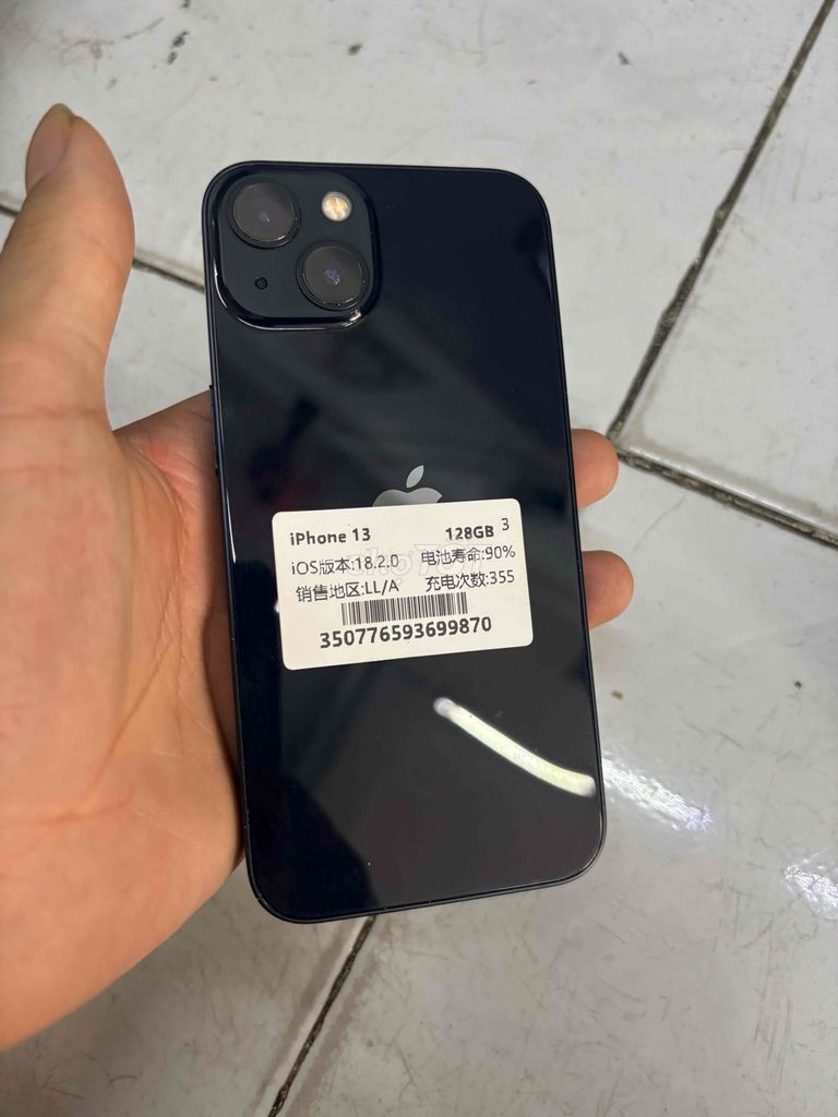 13 128gb Quốc tế đen 98% Pin 90% Zin