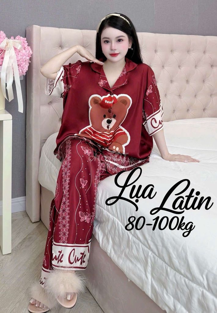 Đồ ngủ lụa Latin big size thiết kế thoải mái. Mua bán Quần áo tại Quận Bình Tân Tp Hồ Chí Minh được đăng bởi BB QUYÊN ĐỒ BỘ PYJAMA  hình 1