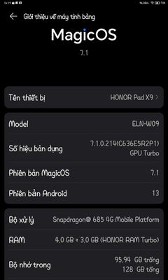 Honor Pad X9. Mua bán Máy tính bảng tại Thành phố Long Khánh Đồng Nai được đăng bởi Cường