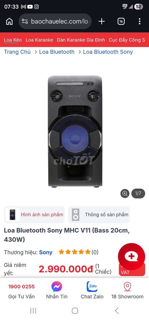 Loa Bluetooth Sony MHC-V11 Đen. Mua bán Tivi, Âm thanh tại Thành phố Thanh Hóa Thanh Hóa được đăng bởi Bùi Linh hình 1