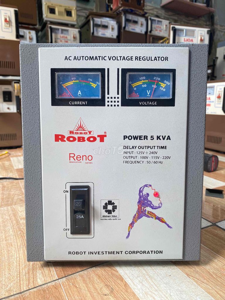 Ổn áp 5kva Robot Reno dãi 125v-250v dây đồng 100%. Mua bán Đồ chuyên dụng, Giống nuôi trồng tại Quận Bình Tân Tp Hồ Chí Minh được đăng bởi  ổn áp cũ bình tân  hình 1