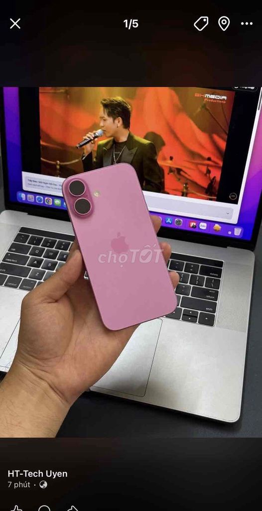 iPhone 16 128GB Hồng Đã qua sử dụng. Mua bán Điện thoại tại Thành phố Biên Hòa Đồng Nai được đăng bởi Uyên Phạm hình 1