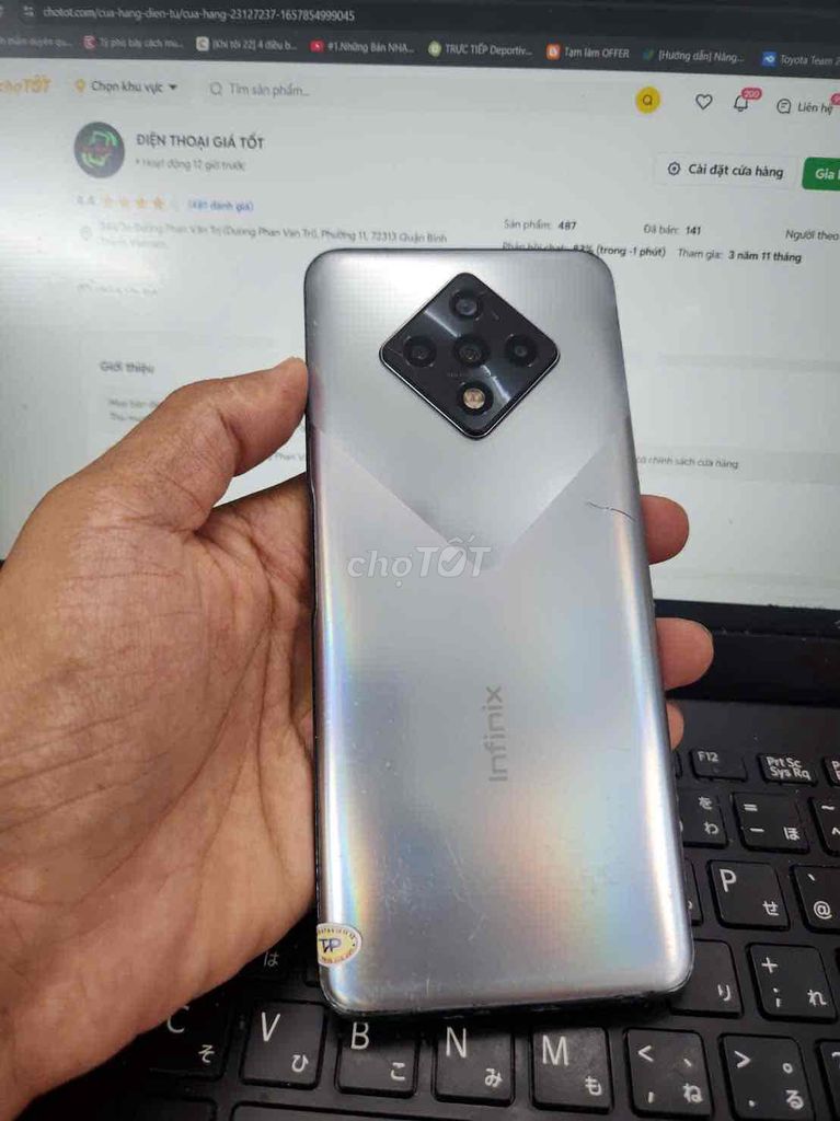 Infinix ZERO 8 8GB/128GB Bạc. Mua bán Điện thoại tại Quận Bình Thạnh Tp Hồ Chí Minh được đăng bởi AN MOBILE hình 1