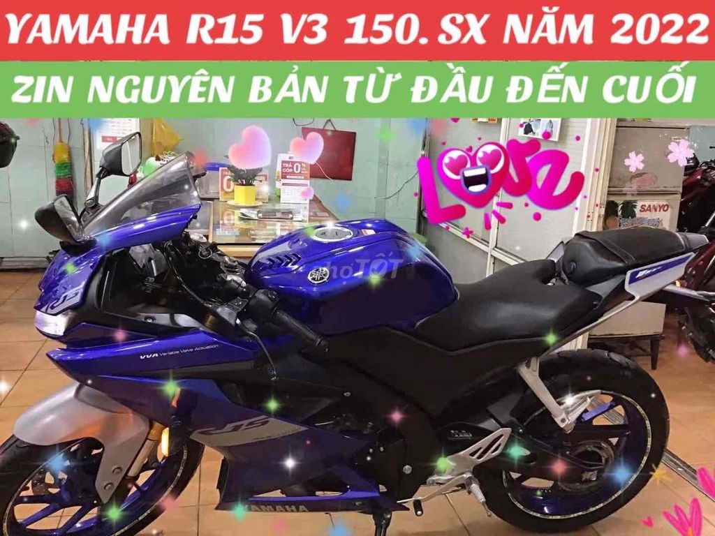 YAMAHA R15 V3 150. SX 2022.ODO 8K.CỰC ĐẸP,ZIN 100%. Mua bán Xe máy tại Quận Phú Nhuận Tp Hồ Chí Minh được đăng bởi MOTO LUU THANH HAI  77A hình 2