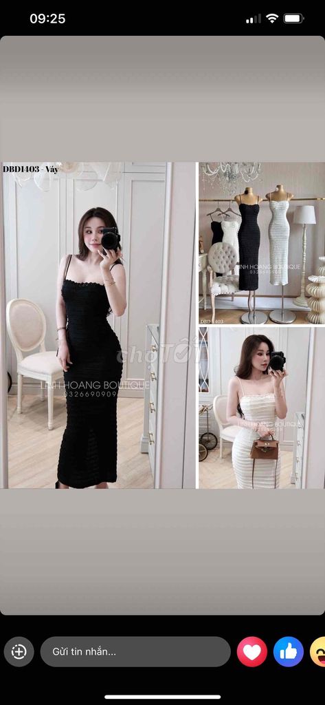 Váy body Nữ Linh Hoàng Boutique Ren Đen. Mua bán Quần áo tại Huyện Thanh Trì Hà Nội được đăng bởi agnes091 hình 1