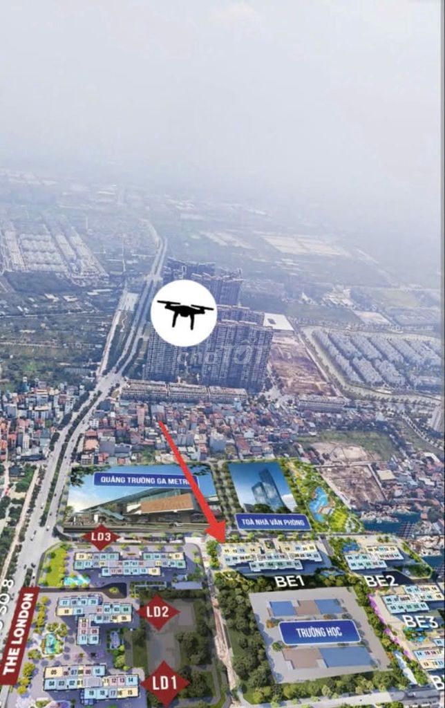 Продается квартира с 3 спальнями в Беверли, Vinhomes Ocean Park 1, 89,5 м2, вид на озеро
