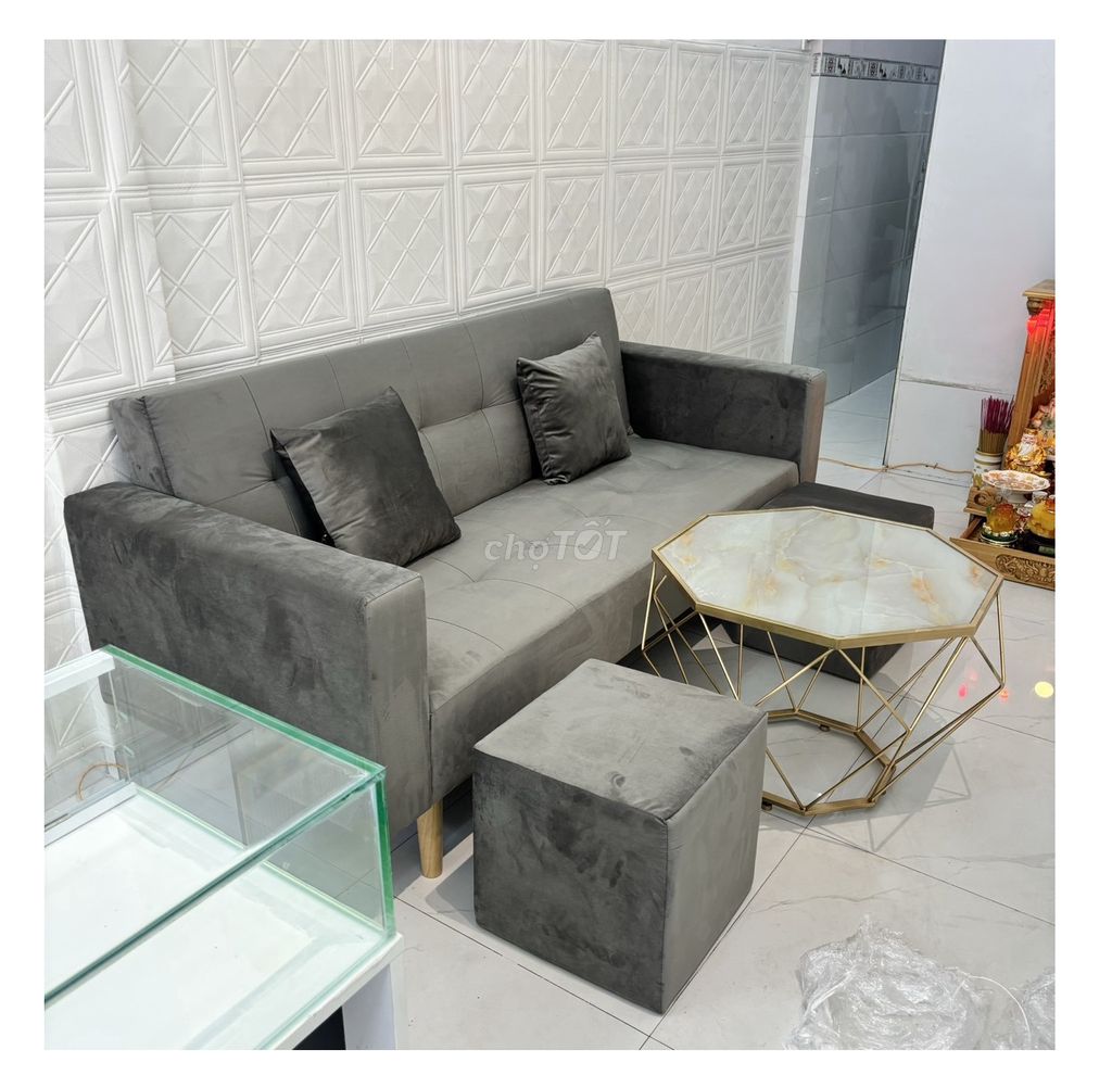 BỘ GHẾ SOFA BED NHIỀU MÀU TÙY CHỌN Ở LONG AN. Mua bán Bàn ghế tại Huyện Cần Đước Long An được đăng bởi Thế Giới Sofa HCM hình 2