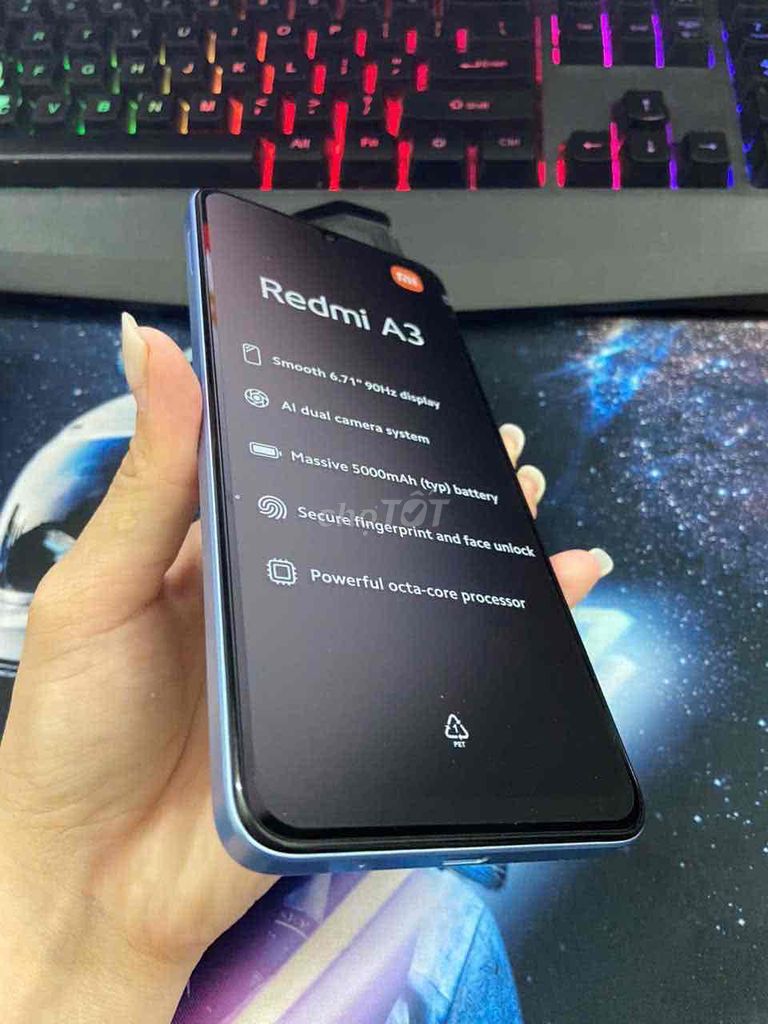 Xiaomi Redmi A3 128GB Xanh. Mua bán Điện thoại tại Quận Hải Châu Đà Nẵng được đăng bởi CHUYÊN SỈ LẺ ĐIỆN THOẠI  hình 1