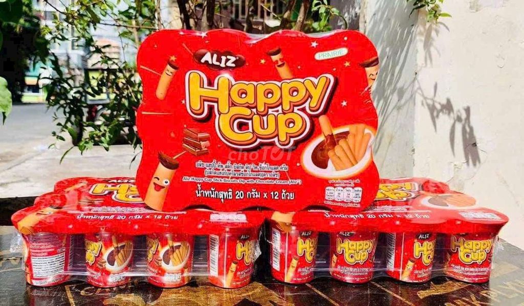 Bánh que chấm Happy cup Thái Lan