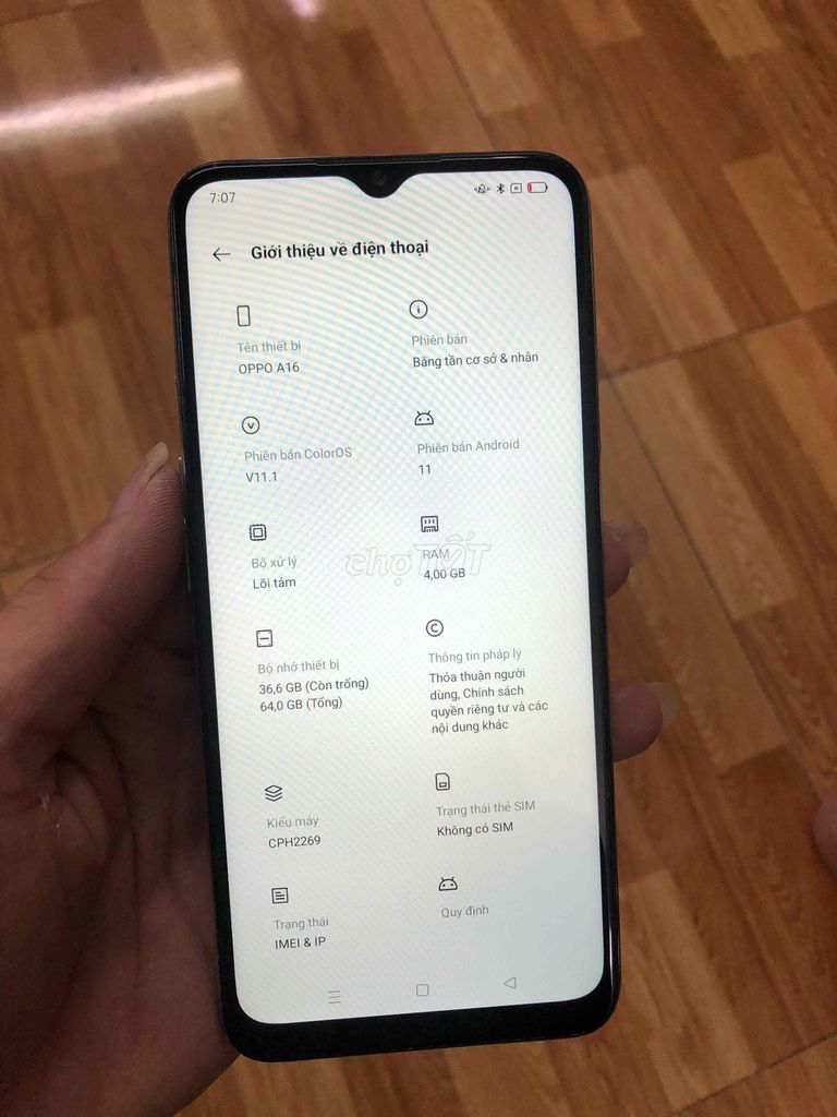 Oppo A16 64GB Bạc. Mua bán Điện thoại tại Quận Bình Thạnh Tp Hồ Chí Minh được đăng bởi ThiênĐôngMobile hình 1