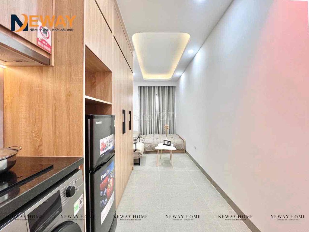 CĂN HỘ MINI MỚI 100%, BAN CÔNG,CỬA SỔ FULL NỘI THẤT CAO CẤP, Ở LIỀN