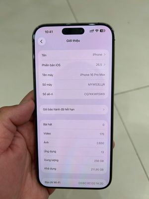 iPhone 16 Pro Max 256GB cần giao lưu 