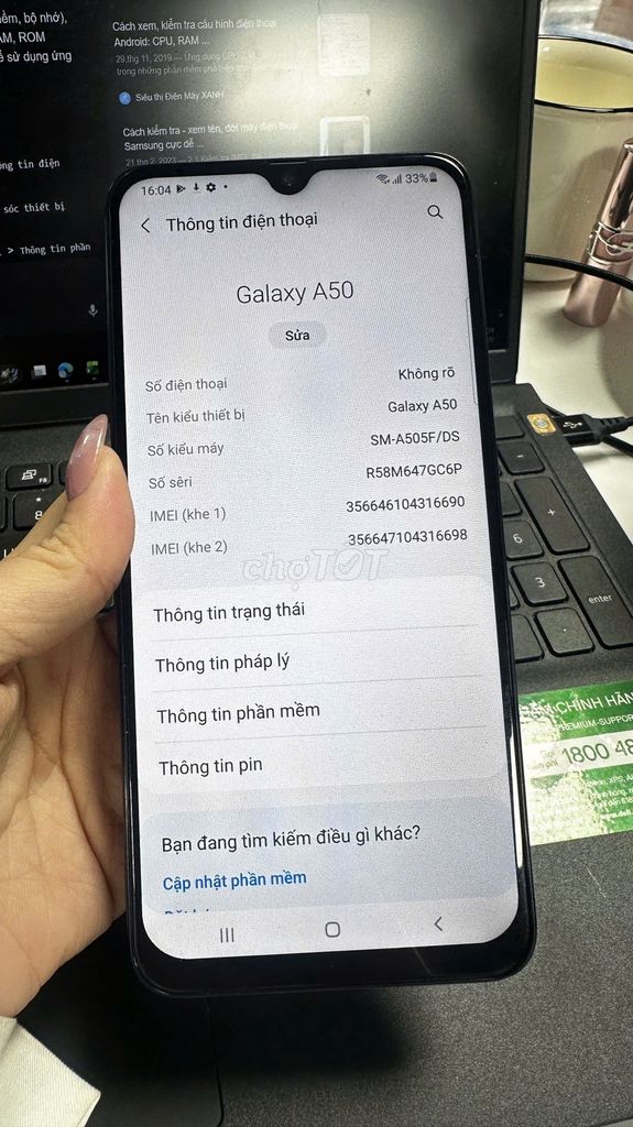 Samsung Galaxy A50 64GB Đen. Mua bán Điện thoại tại Quận Hai Bà Trưng Hà Nội được đăng bởi Lam Nguyen Thuy hình 1