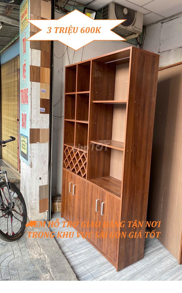 TỦ KỆ PHÙ HỢP TRƯNG BÀY/ DECOR RƯỢU 120X200X35CM. Mua bán Tủ, kệ gia đình tại Quận Tân Bình Tp Hồ Chí Minh được đăng bởi NỘI THẤT VĂN PHÒNG TỦ KỆ TRƯNG BÀY hình 1