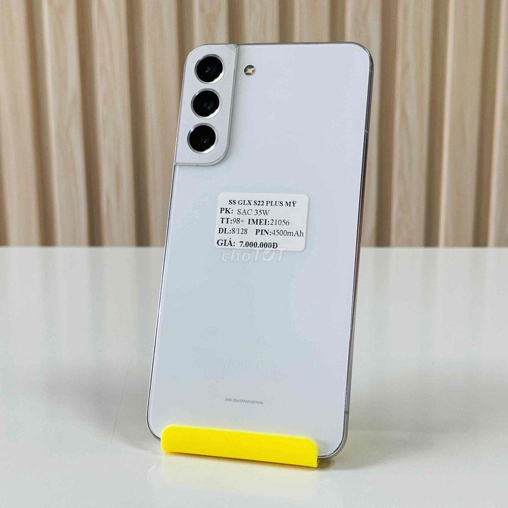 Samsung S22 Plus 8/128GB - Trắng Zin - Giao Lưu. Mua bán Điện thoại tại Quận Ninh Kiều Cần Thơ được đăng bởi Hmphone hình 1