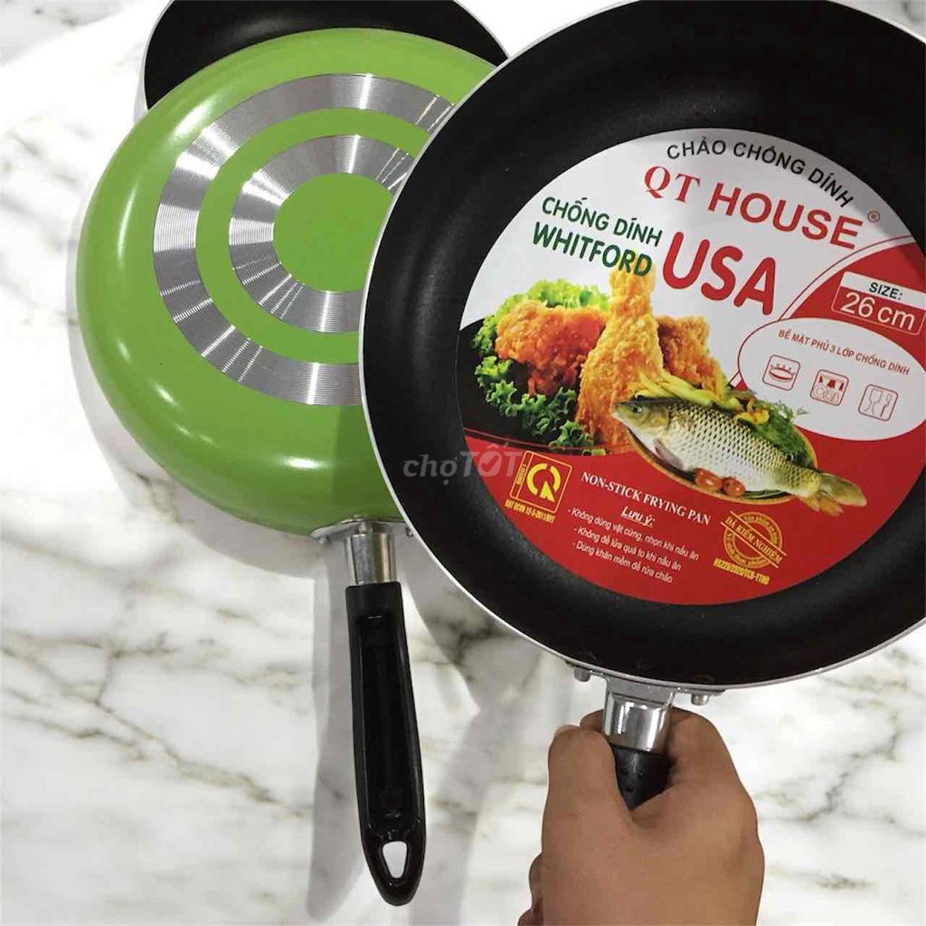 Chảo chống dính QT House 26-28cm mới 100%