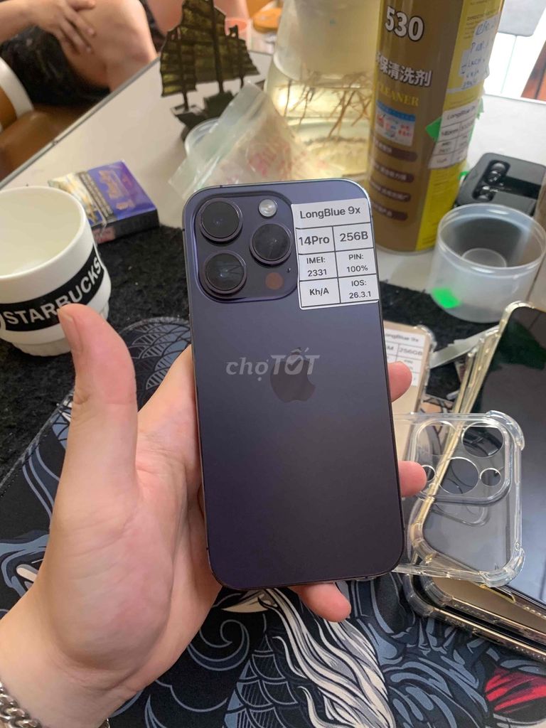 iPhone 14 Pro 256GB Tím - Bản Quốc Tế. Mua bán Điện thoại tại Quận Cầu Giấy Hà Nội được đăng bởi Long blue 9x hình 1