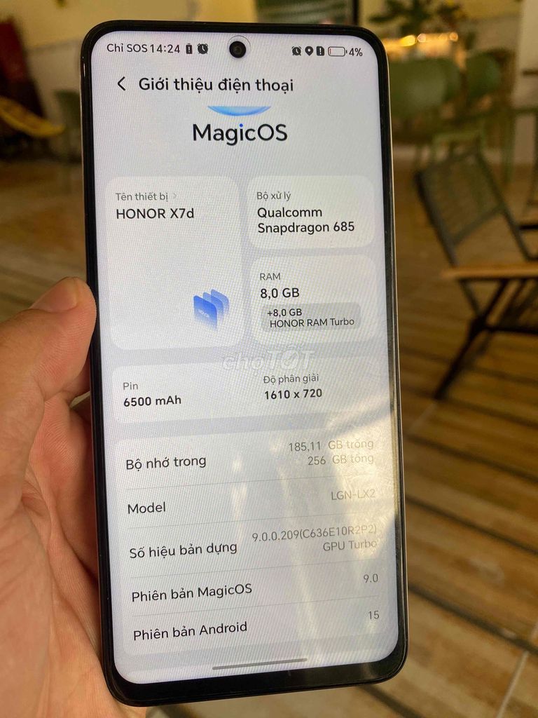 Honor X7d 8GB/256GB Xanh Like New. Mua bán Điện thoại tại Quận Bình Thuỷ Cần Thơ được đăng bởi HK286cmt8 hình 1
