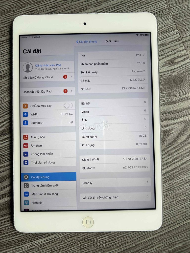 iPad mini 2 16GB Xám. Mua bán Máy tính bảng tại Quận Tân Phú Tp Hồ Chí Minh được đăng bởi PHONG PHÚC hình 1