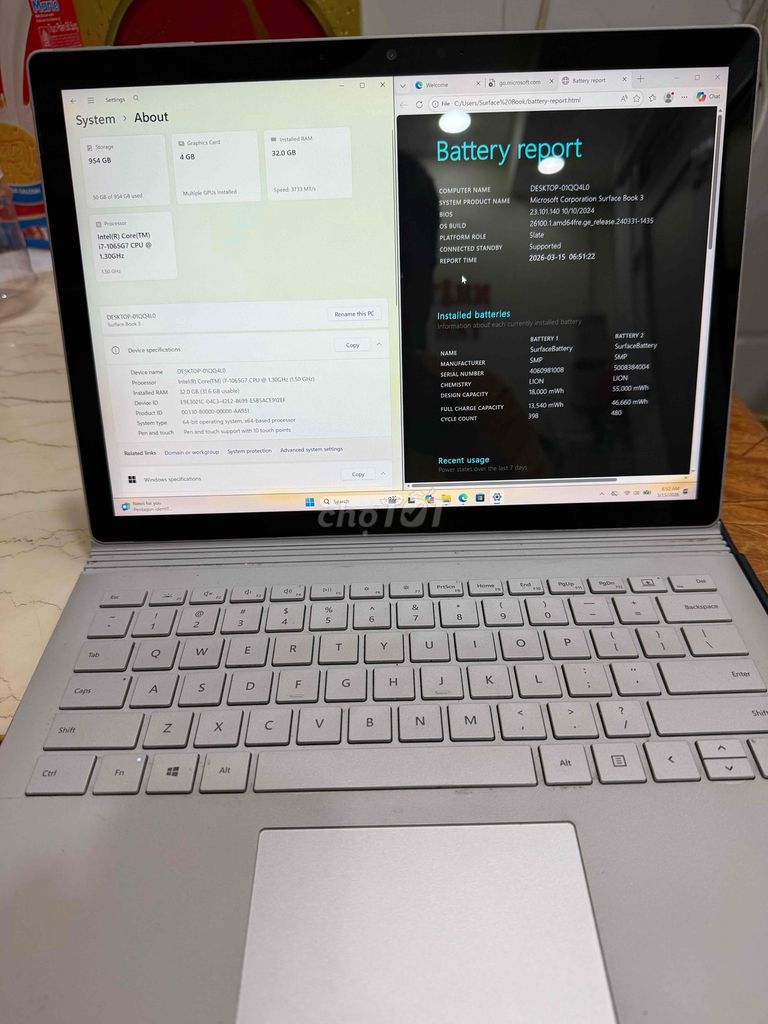 Thanh Lý Surface Book 3 13.5 inch i7 32/512GB 1650. Mua bán Laptop tại Quận 8 Tp Hồ Chí Minh được đăng bởi Mua Bán Máy Tính Bảng hình 1