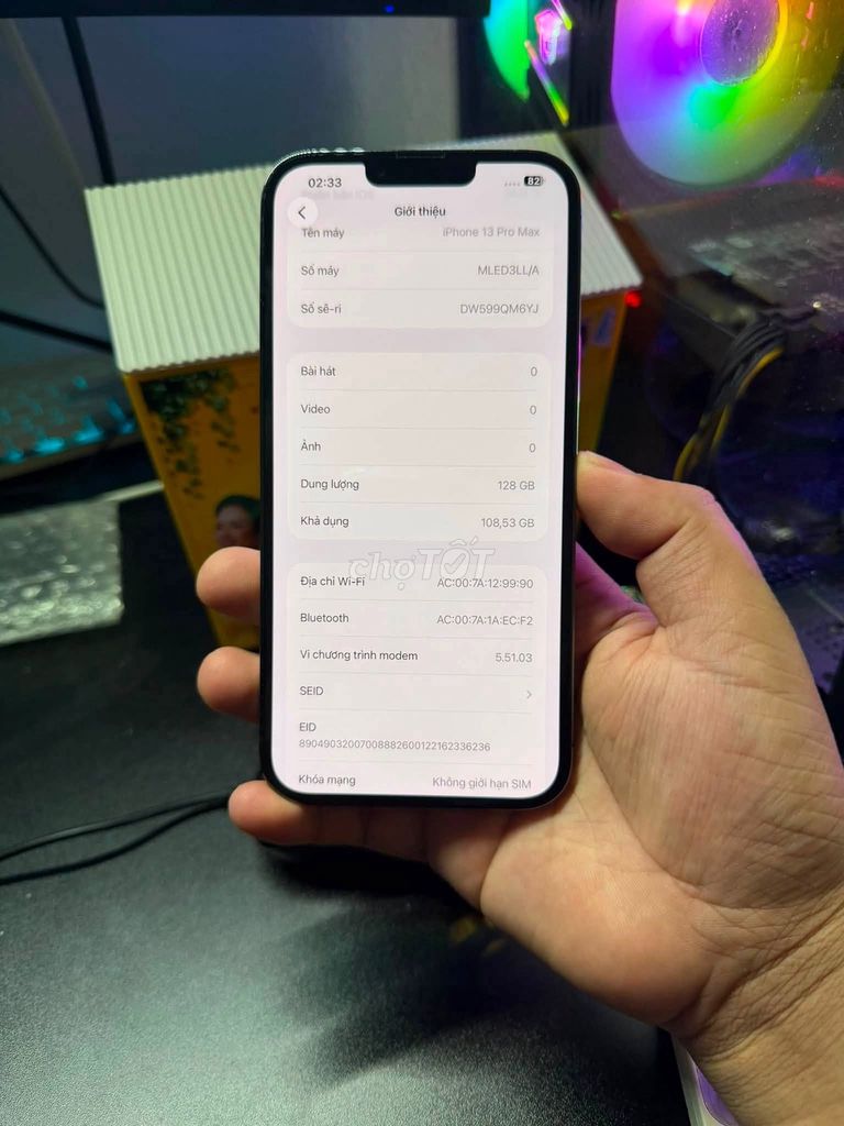 Apple iPhone 13 Pro Max 128GB Xám 80%. Mua bán Điện thoại tại Quận 12 Tp Hồ Chí Minh được đăng bởi Hội Đồ Điện Tử hình 1