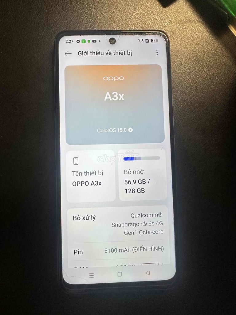 Oppo A3x 128GB Xanh. Mua bán Điện thoại tại Thành phố Thủ Đức Tp Hồ Chí Minh được đăng bởi Nguyễn Văn Công hình 1